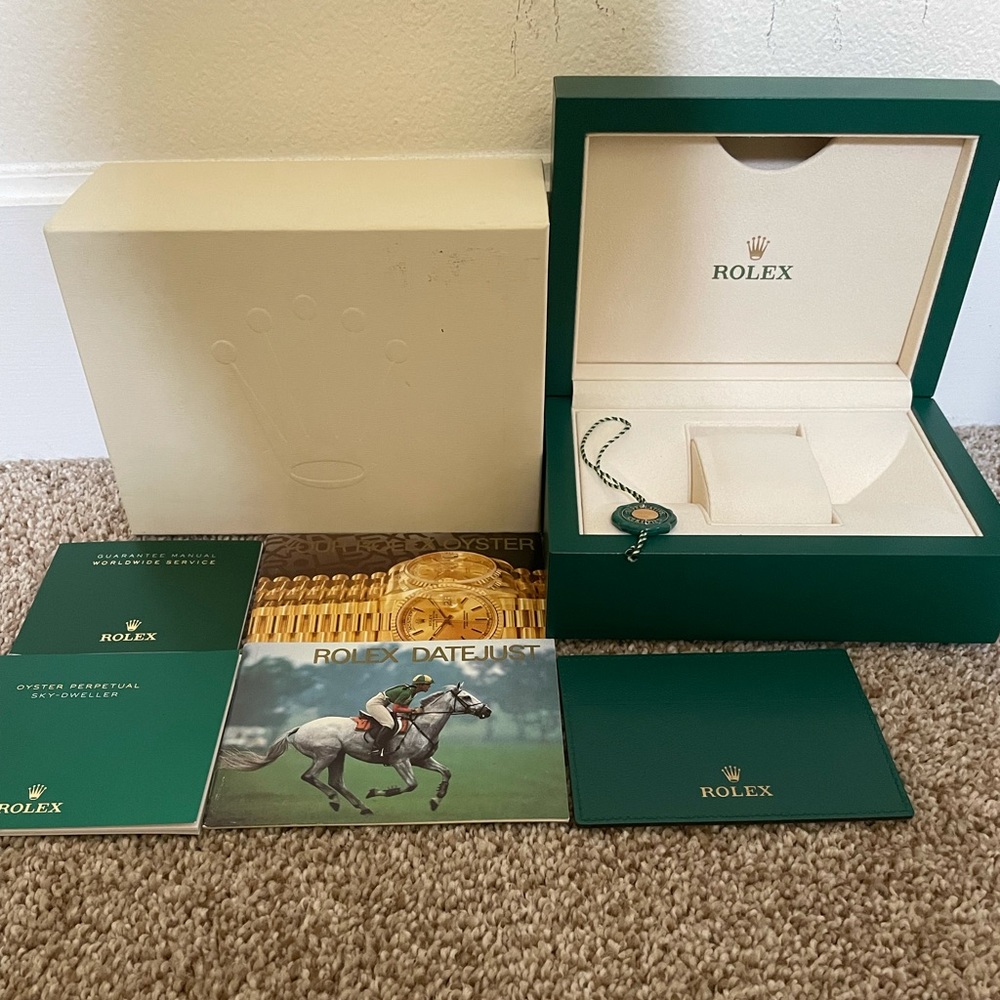 Rolex watch box with books